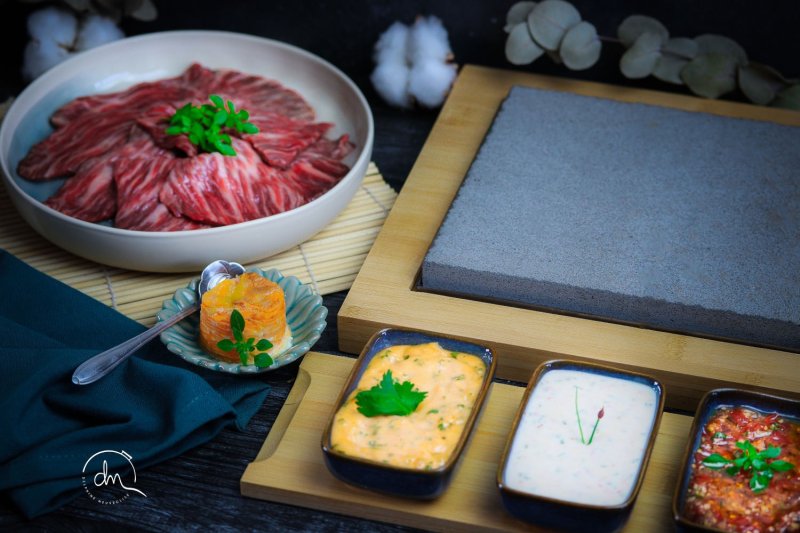 Pierrade de Chuckflap de Wagyu Bio